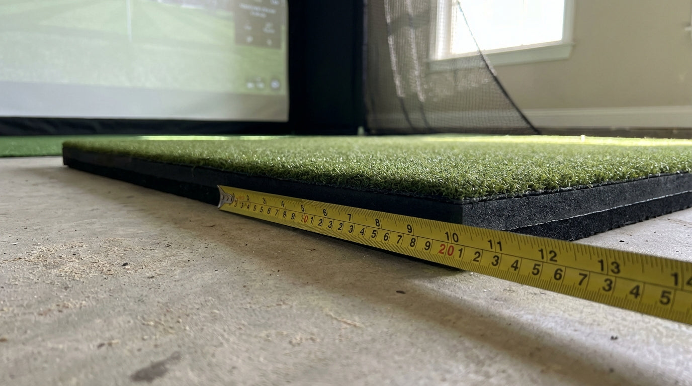 Golf Simulator Hitting Mat Thickness Guide: How Much Cushion Do You Actually Need?