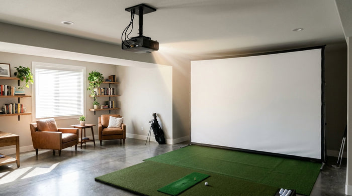 Golf Impact Screen Projector Distance Calculator: The Exact Throw-Ratio Math (With a Free Tool)