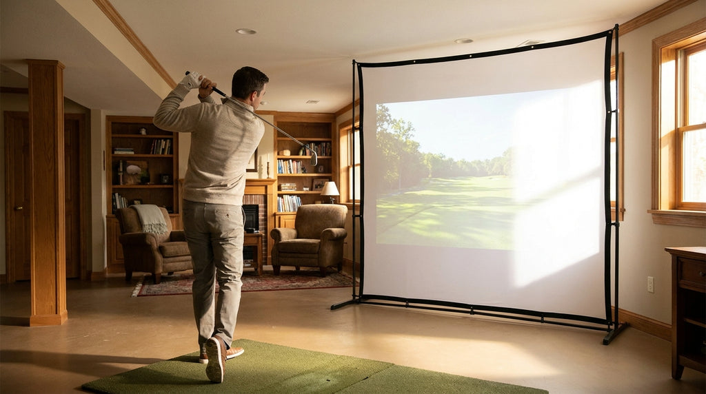 Golf Simulator Impact Screen for Left-Handed Golfers: Does Swing Side Actually Wear It Differently?