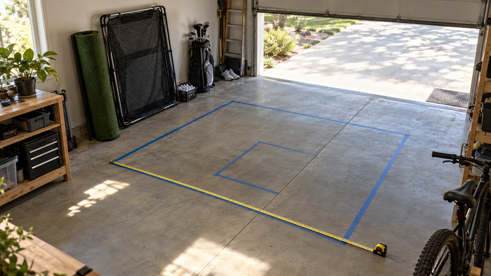 Golf Simulator Hitting Bay Layout for a Small Garage: Zone-by-Zone Dimensions That Work