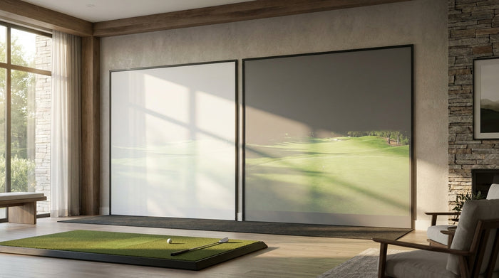 Golf Simulator Impact Screen: White vs Gray Material (And How to Actually Pick)