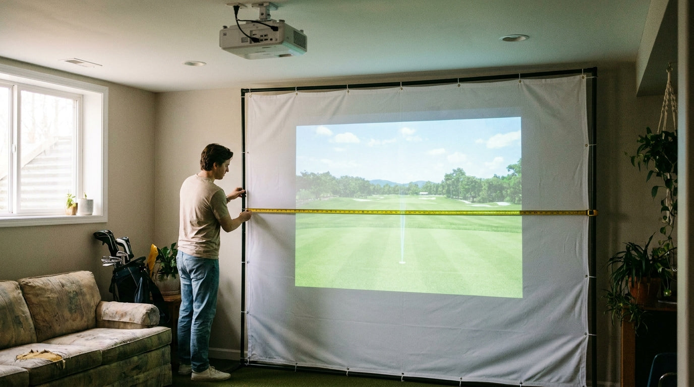 Golf Impact Screen Aspect Ratio: 16:9 vs 16:10 (and Why the Wrong Match Wastes Half Your Screen)
