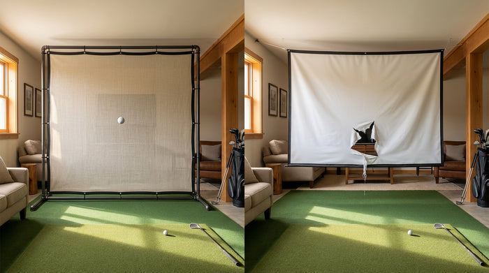 Golf Simulator Impact Screen vs Projector Screen: Why Substituting One for the Other Destroys Your Setup