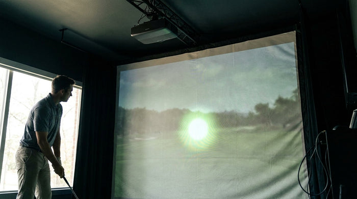 Golf Simulator Projector Hot Spot Fix: Why Your Screen Glows in the Middle (and How to Kill It)