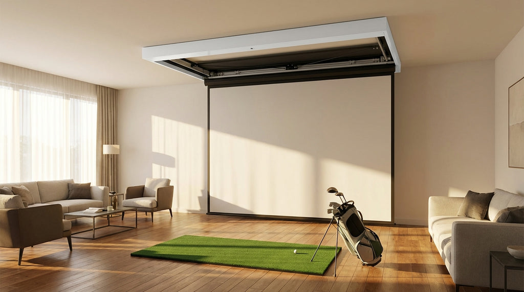 Multi-Use Room Golf Simulator Setup Tips: A Full Sim Bay Without Sacrificing Your Space