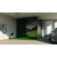 SportScreen Vanish Series retractable golf simulator enclosure — retractable demo