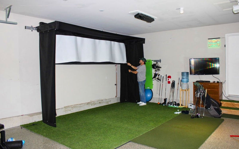 SportScreen Vanish LITE retractable golf simulator enclosure — view 3