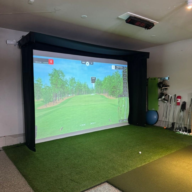SportScreen Vanish LITE retractable golf simulator enclosure — view 1