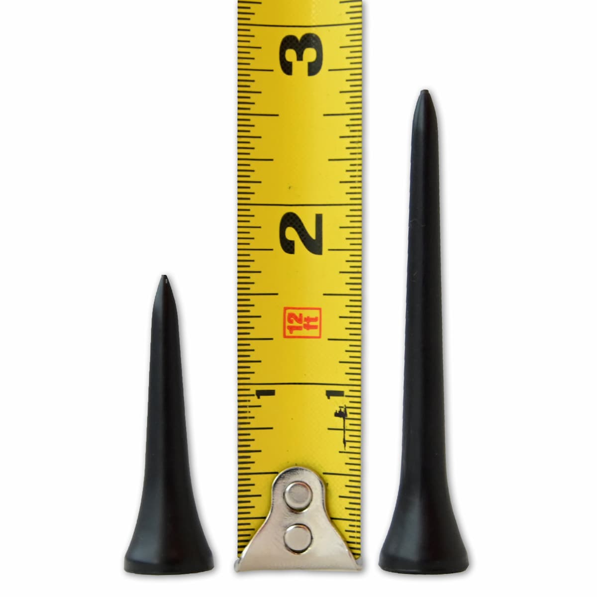 Two black driver-height tees crossed