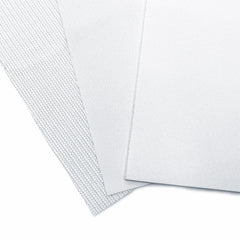 Screen material samples fanned out diagonally