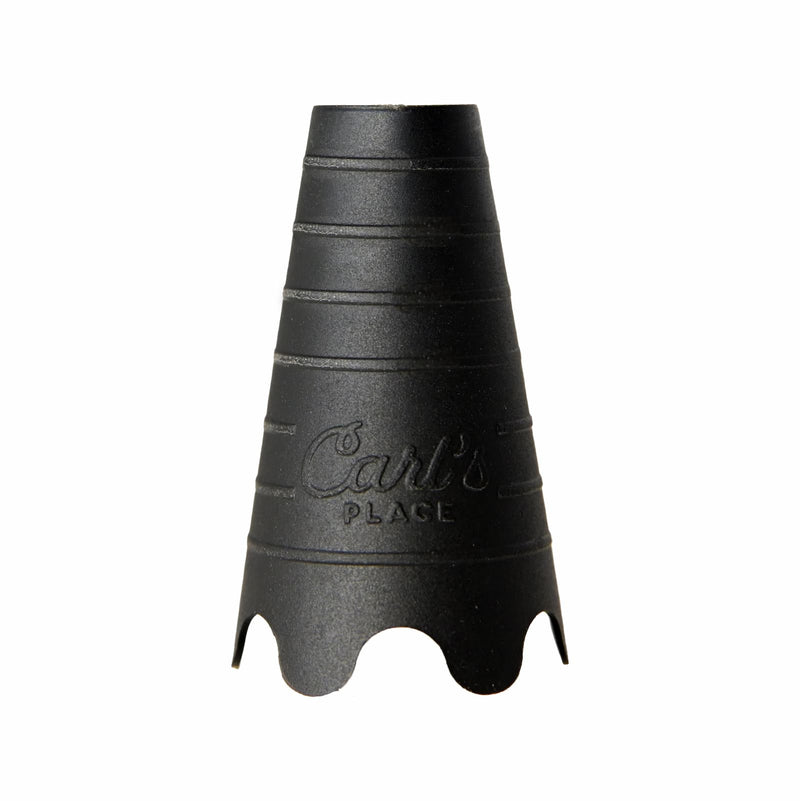 Ribbed cone design of the rubber tee