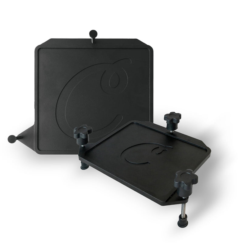 Launch monitor alignment stand in use