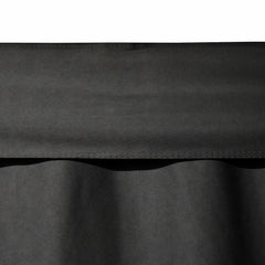 Close-up of the curtain valance seam and track cover