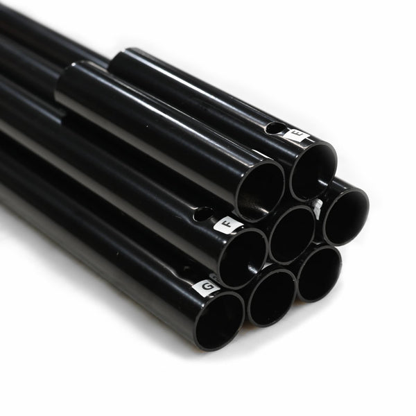 Black steel pipe set for hanging the back cover