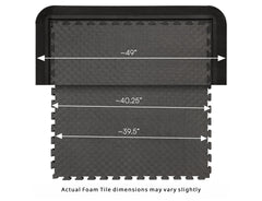 Tile and edge dimensions diagram