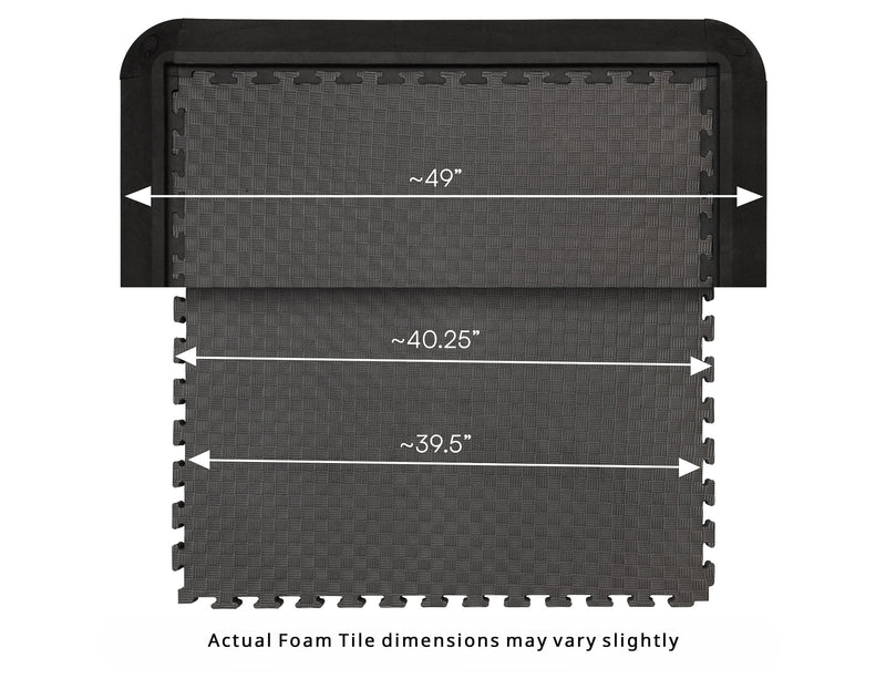 Tile and edge dimensions diagram