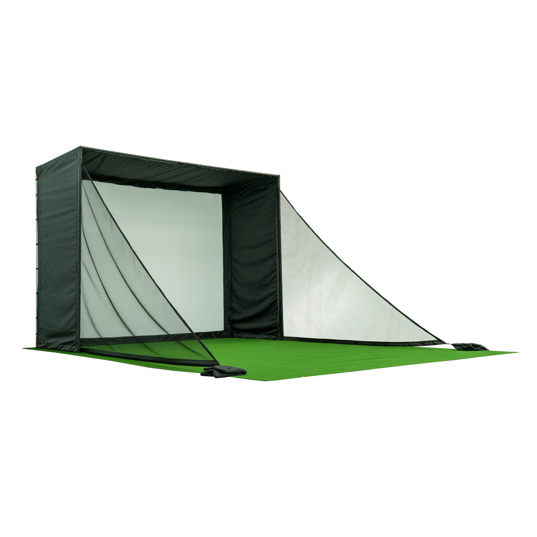 Enclosure with net wall extensions attached