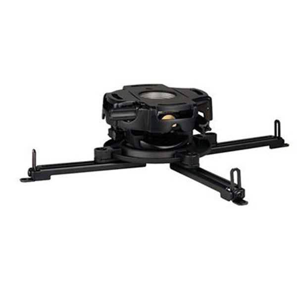 Black flush-ceiling projector mount with four adjustable spider arms
