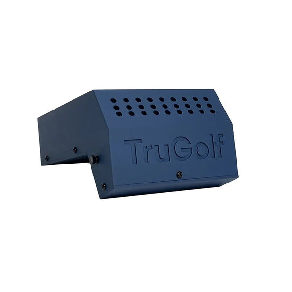 Blue ceiling-mounted MultiSport tracking camera unit, angled view