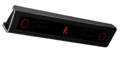 VTrack ceiling-mounted launch monitor in an angled front view