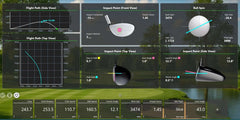 VTrack shot analysis software showing ball and club data